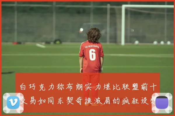 白巧克力称布朗实力堪比联盟前十交易如同东契奇换浓眉的疯狂设想